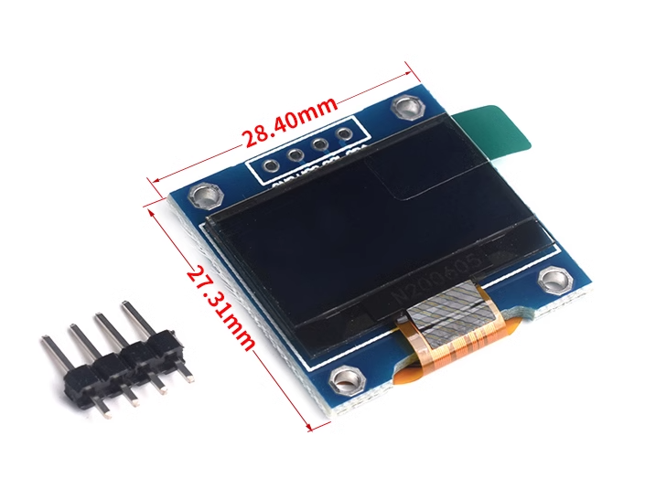 0.96-inch OLED 4-pin yellow and blue display