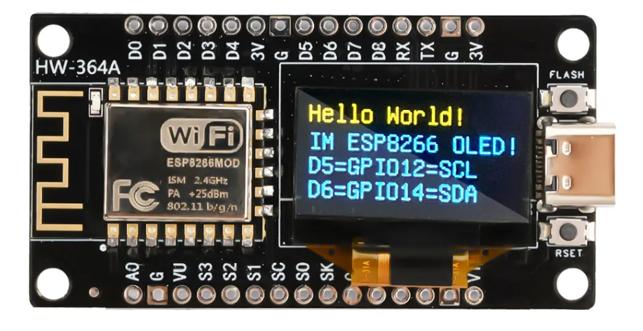 NodeMCU ESP8266 Development Board with OLED