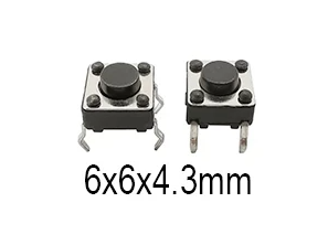 Mini Push Button - 6x6x4.3mm