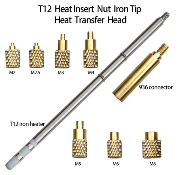 Heat Insert Soldering Iron Tips - T12